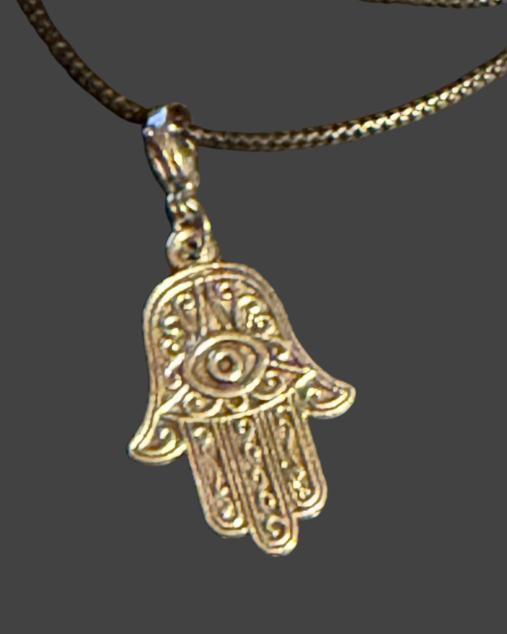 Hamsa Hand with Evil Eye Necklace