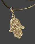 Hamsa Hand with Evil Eye Necklace