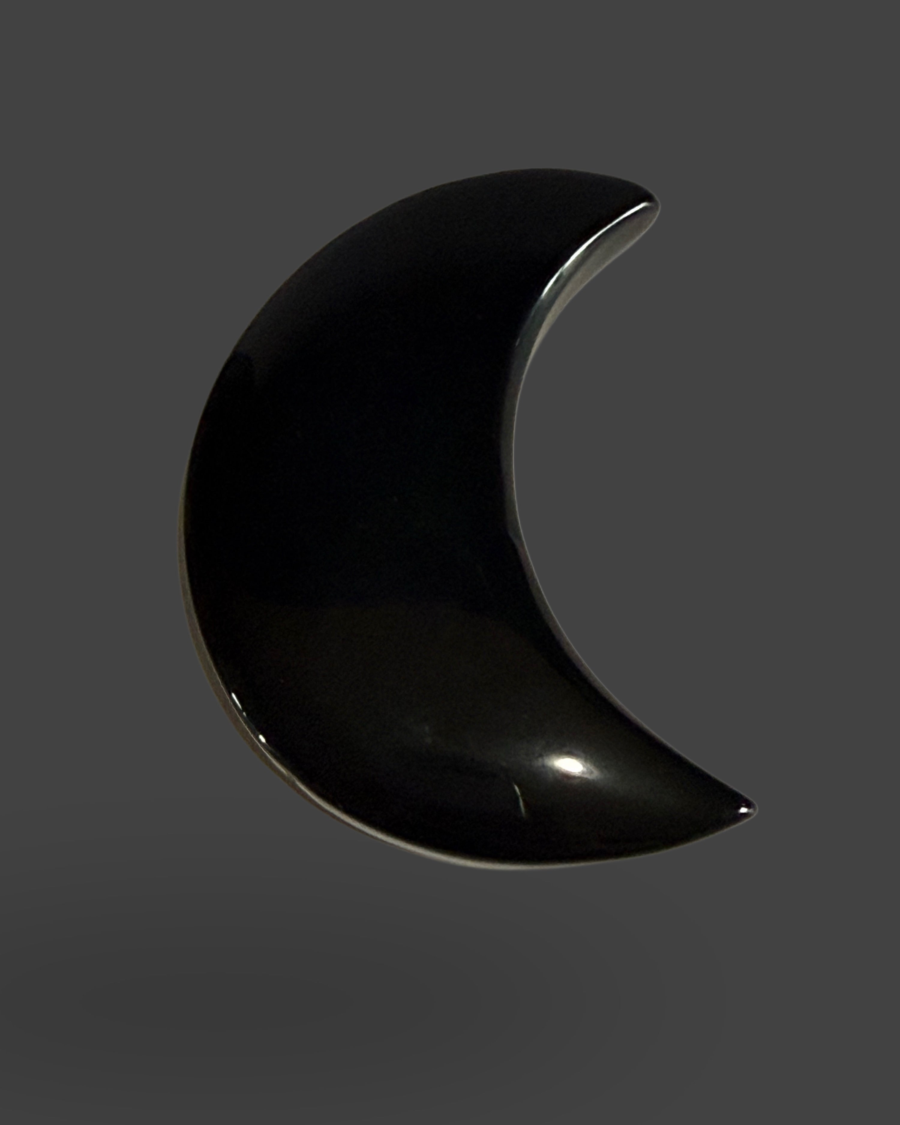 Black Obsidian Cresent Moon