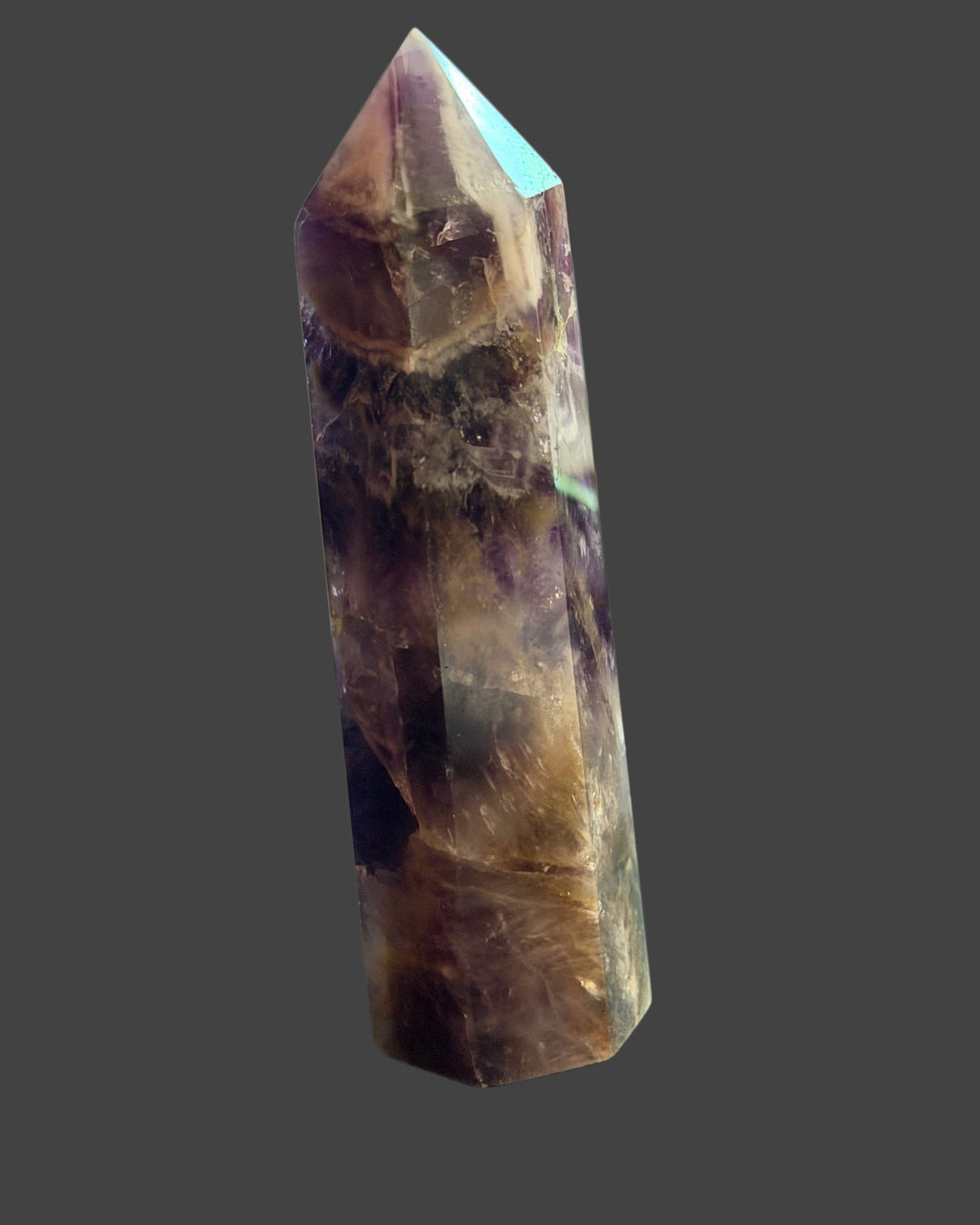 Chevron Amethyst Tower - 4 inches