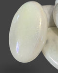 Aura Coated White Jade Palm Stone - 2 inches