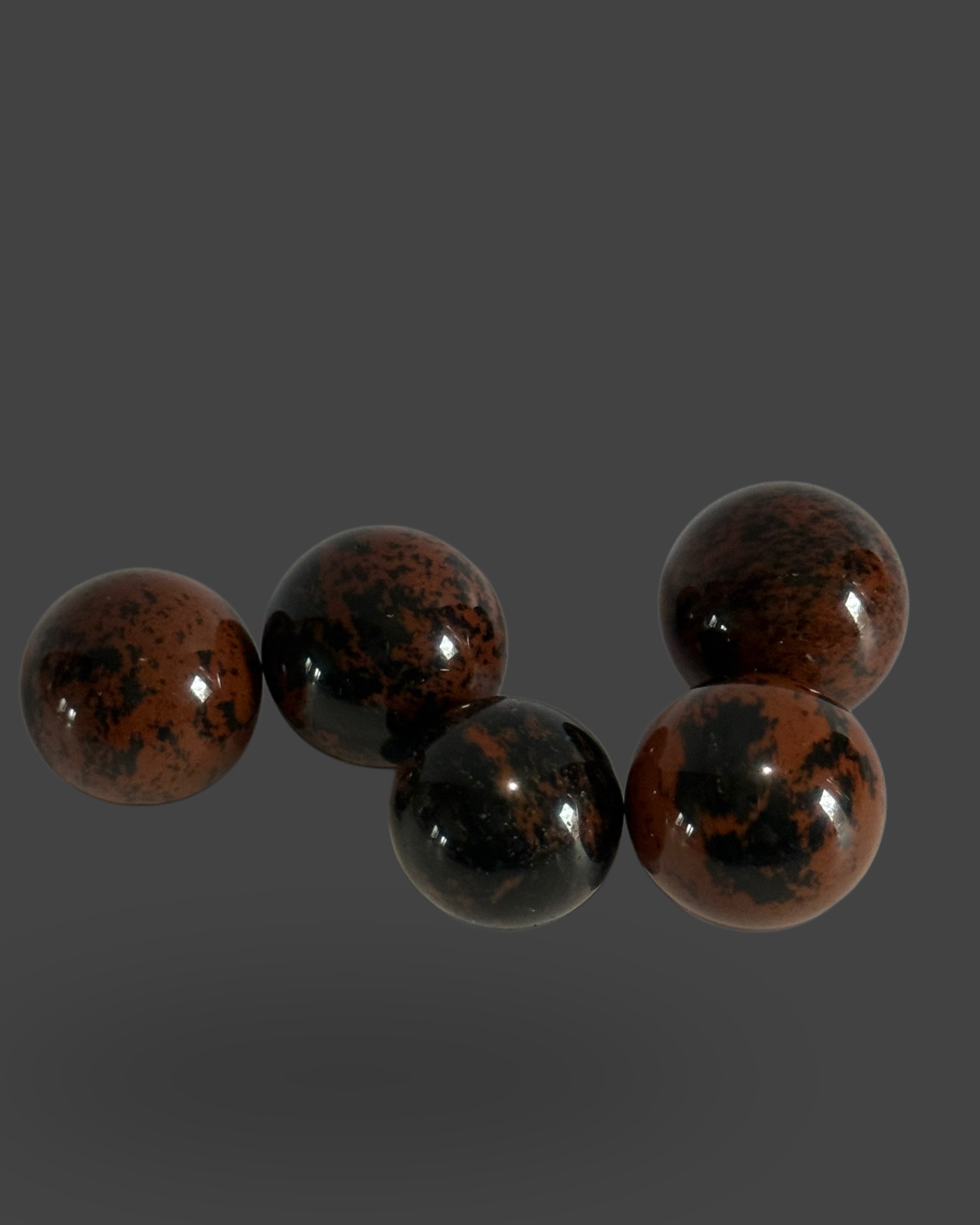 Mahogany Obsidian Mini Sphere Set -1.5oz