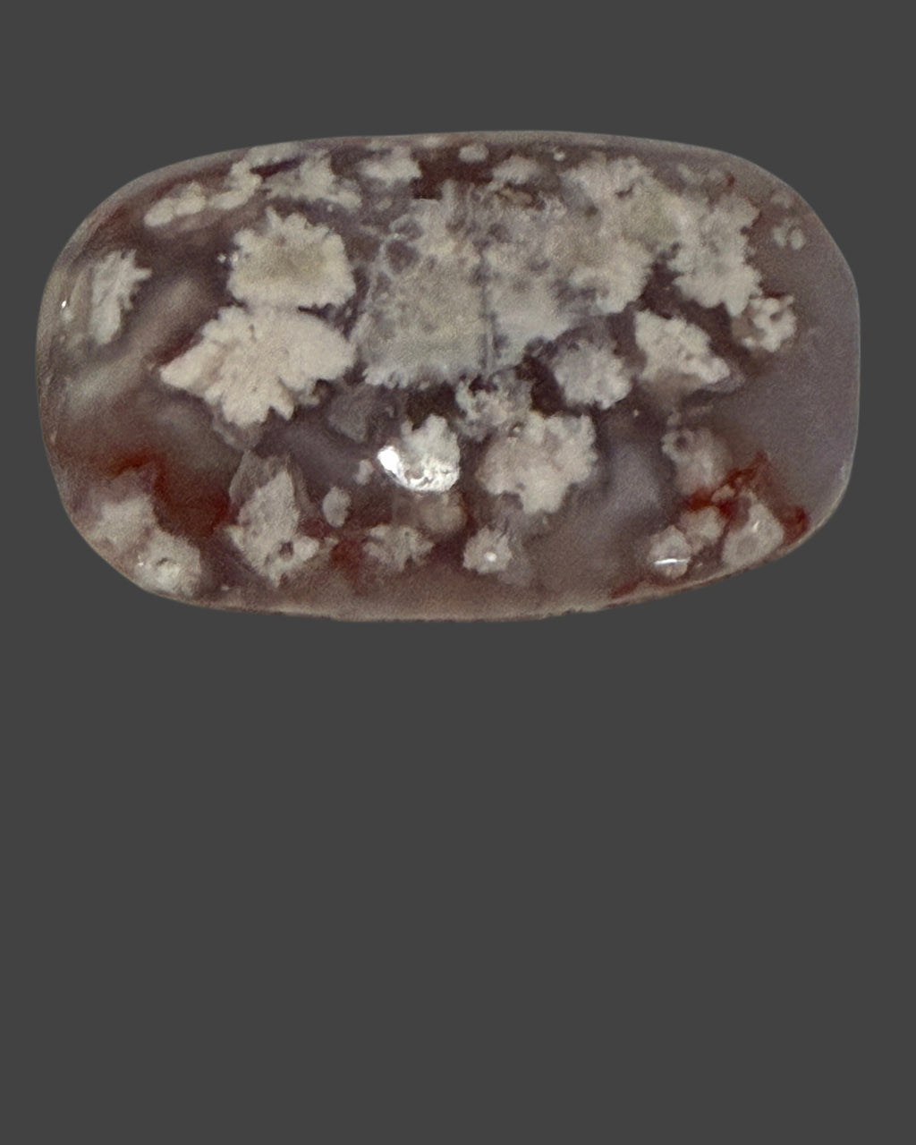 Flower Agate Palm Stone - 2.5 inches