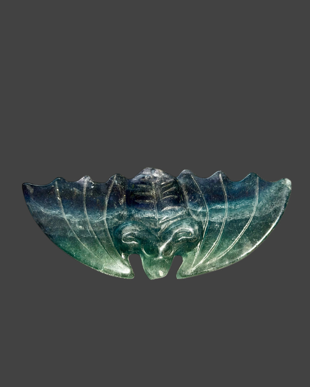 Fluorite Carved Bat Familiar - 3 In.