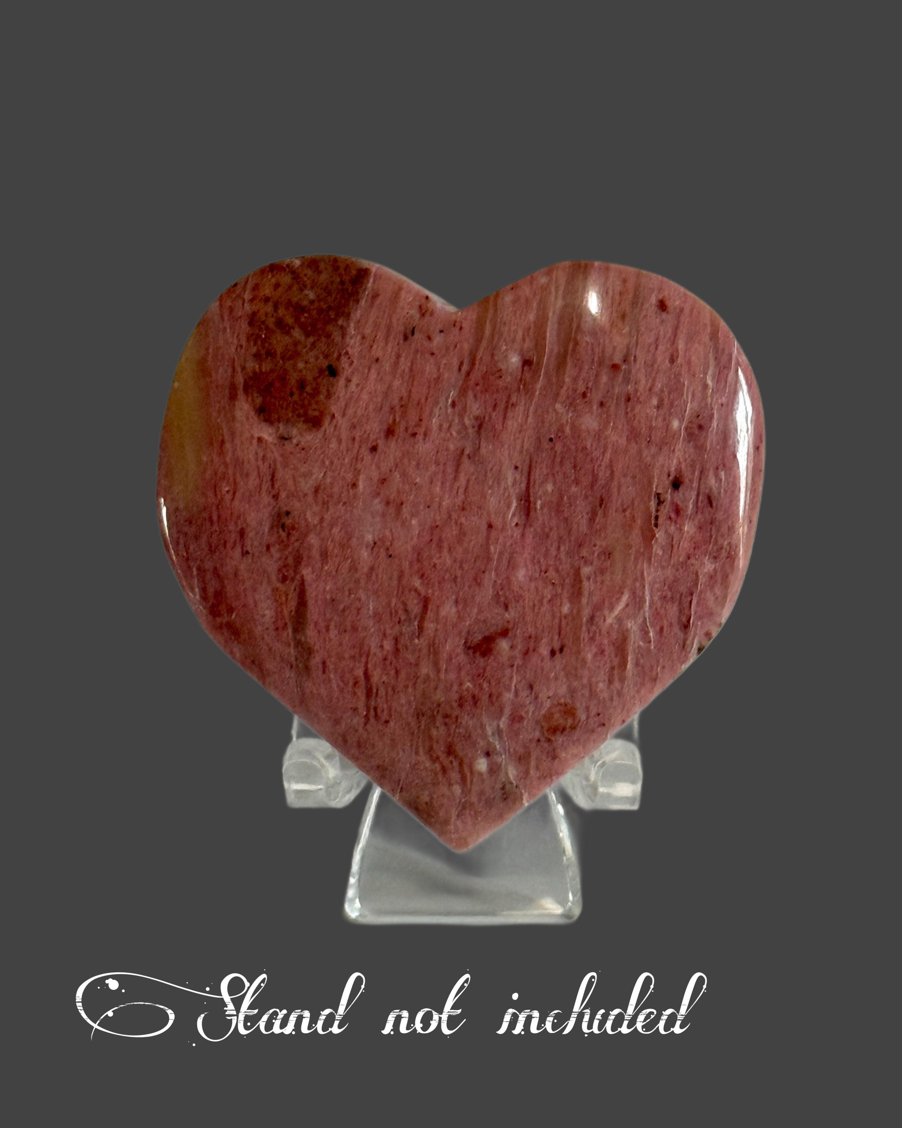 Petrified Wood Heart - 2 Inches