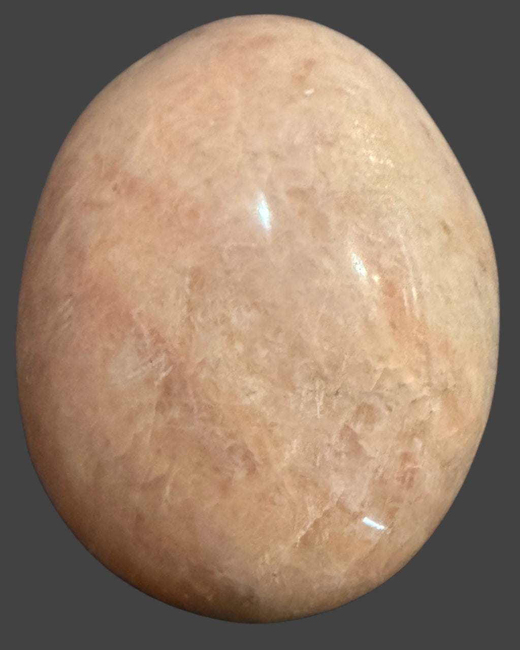 Peach Moonstone Palm Stone - 2.5 Inches
