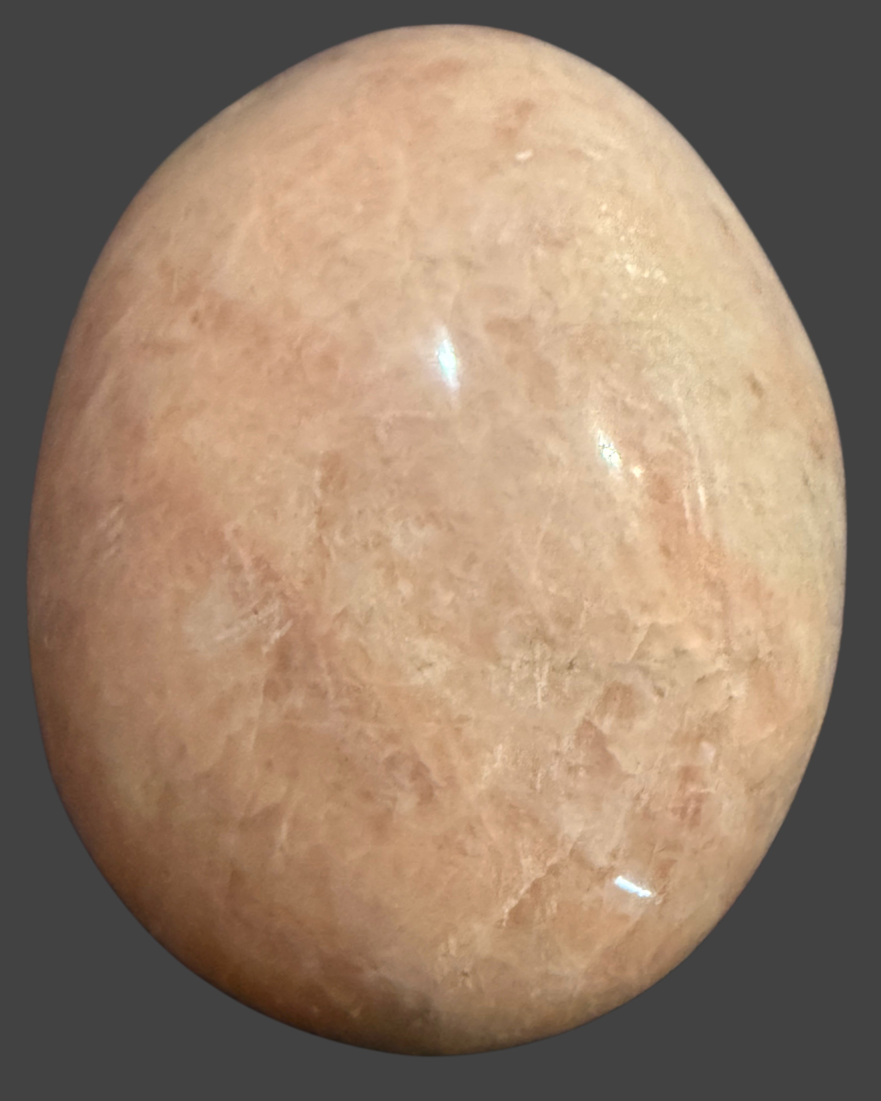 Peach Moonstone Palm Stone - 2.5 Inches