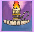 Original Candlestick Painting - 5 x 5 Canvas
